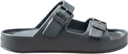 Calvin Klein Herren Sandalen Ergon Eva mit Schnallen, Grau (Turbulence), 42
