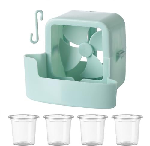 Portable Fan Mist Cooling Adapter - Ice Cooling Artifact, Hangable Ice Box Attachment for Stand Fans, Instant Air Cooler for Indoor/Outdoor Use - Perfect for Room, Balcony, Alley & Summer (Green)