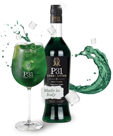 P31 Green Bitter I 25% Vol. Intensiver Bitterlikör I 1.000 ml I 31 natürliche Kräuter & Essenzen I Präzise handwerkliche Verarbeitung I Elegantes Flaschendesign