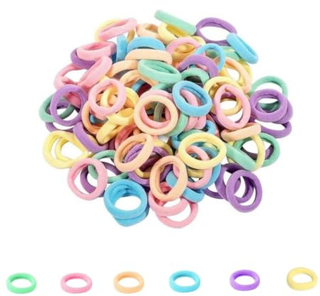 200 st elastiskt hårband för flickor, litet elastiskt hår, mini färgglada scrunchies, små elastiska band, för barn, spädbarn och flickor