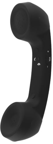 Teron Bluetooth Wireless Vintage Telefon Hörer Retro Handy Headset Ohrhörer für Smartphone Schwarz