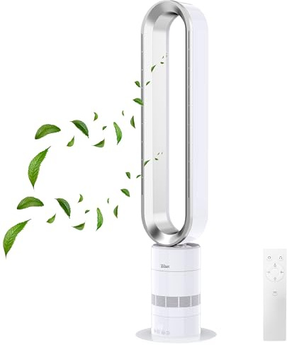 Zilan Turmventilator leise mit Fernbedienung – energiesparender BLDC Motor Standventilator mit Kühlung - Säulenventilator 10 Sufen & 10 Modi, 900 m³/h, Oszillation, Timer, Touch Display