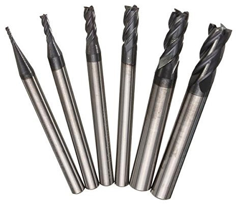 EsportsMJJ 6X Stickstoff Beschichtet 4 Flöten Fräser Fräser Gerader Schaft 1-6Mm Fräser-Set CNC-Werkzeug