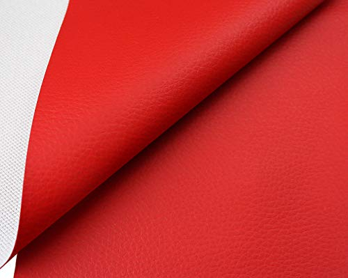 tukan-tex Kunstleder Möbel Textil Meterware Polster Stoff PVC (Rot)