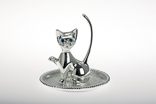 von Herzen schenken Ringhalter Katze versilbert H 8,5cm