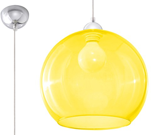 SOLLUX lighting Pendelleuchte Gelb, Gelb, Chrome