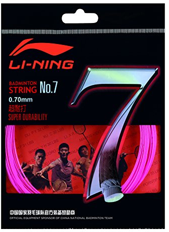 Li Ning Badminton Schläger-Saite No. 7 pink