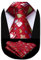 HISDERN Pour des hommes Cravate De Noel Arbre Wapiti Bonhomme de neige Pere Noel Motif Parti tisse Cravate et poche carree Set