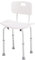 HOMCOM Chaise de Douche siège de Douche Ergonomique Hauteur réglable Pieds antidérapants Charge Max. 136 Kg alu HDPE Blanc