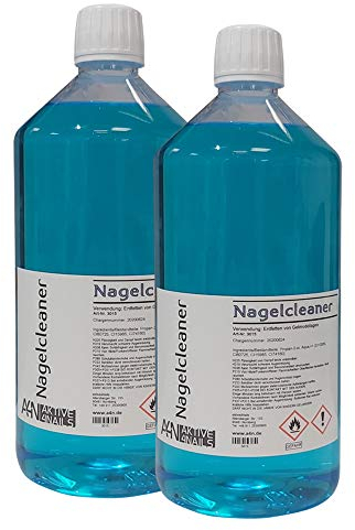 2 x Cleaner für Gel Nägel zum entfetten und reinigen bei der Nagel-Modellage (2000ml) Nail Cleaner Blau für Gelnägel 1 Liter