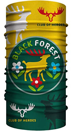 Club of Heroes / Schwarzwald Bandana, nahtloses Multifunktionstuch aus weicher Mikrofaser/atmungsaktiv Schlauchschal Halstuch/Hirsch Geweih Black-Forest Wald Naturpark Wandern Schwarzwälder
