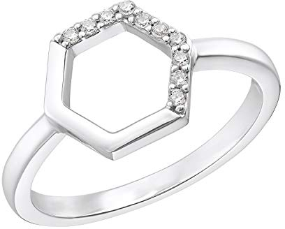 s.Oliver Ring 925 Sterling Silber Damen Ringe, mit Zirkonia synth., Silber, Kommt in Schmuck Geschenk Box, 2031425