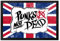speecheese Punks not Dead Union Jack Fussmatte im Graffiti Look mit Anarchie-Zeichen für echte Punker und Rebellen britisch Rock Musik Alternativ UK