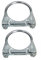 KOTARBAU® - 2 x Exhaust Pipe Clamp 65 mm for Mounting Antennas, Pipes, Masts - Universal Hose Clamp for Pipe Fittings