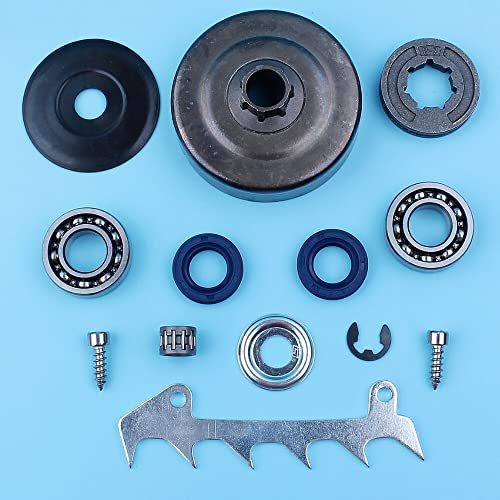 Luxuypon P7 Ritzelfelge Kupplungstrommel Unterlegscheibe Kurbelwelle Kugellager Dichtungsset für Stihl 018 MS180 017 MS170 MS 180 Kettensäge Fällhund