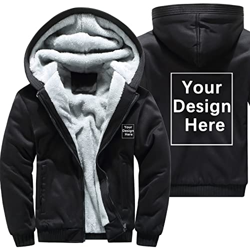 ALRRGPB Individuelle Hoodies für Herren entwerfen Sie Ihr eigenes Bild, personalisiertes Sweatshirt mit durchgehendem Reißverschluss