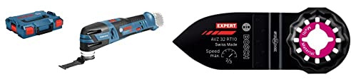 Bosch Professional Multi-Cutter GOP 12V-28 (Starlock-Werkzeugaufnahme, ohne Akkus und Ladegerät, in L-BOXX 102) + 1x Schleiffinger Expert AVZ 32 RT10 (für Hartholz, Weichholz, Breite 32 mm, Zubehör)