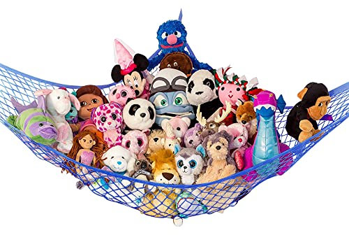 Lilly's Love Teddy Hammock - Toy Storage for Soft Stuffed Animals - (Blue)