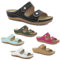 Ciabatte Donna doppia fascia INBLU sandalo con strappo regolabile MALVA (FUCSIA, numeric_37)