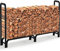 Amagabeli 244cmx122cmx35,56cm Range Bûche Extérieur Support à Bois de Chauffage Porte-bûches Abris Bois Métallique Solide Support de Journal de Cheminée Noir