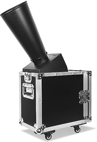 HLGKBY Mini-CO2-Konfettimaschine mit kabelloser Fernbedienung und DMX, Konfetti-Blaster-Maschine, Papierwerfer mit Flightcase für Bühnen-Event-Feiern, Düse 12 Meter, 45–90 Grad verstellbar