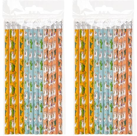 Lg Import 144 x Bleistifte mit Radiergummi Alpaka Pako 18 cm Kinder Bleistift Stifte Malen Schule Kindergeburtstag Schulanfang Schultütenfüllung Mitgebsel Giveaway Tombola