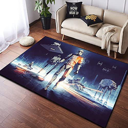 TANOHA 3D Teppich Star Wars Kinderzimmer Teppich, weiche und komfortable Anti-Rutsch-Bodenmatte, Kinder Spielzeug Zimmer Teppich.,140 * 200cm
