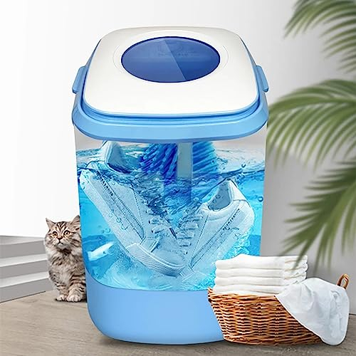 Mini Lavadora De Zapatos, Lavadora Semiautomática Resistente Para Lavadora De Zapatos Doméstica, Gran Capacidad De 6,5 KG, Fregado Completo De 360 °, Cepillo Desmontable