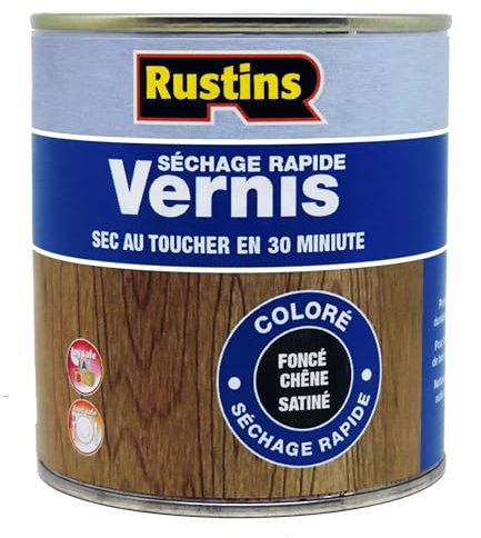 Rustins - Innenlack, seidenmatt, dunkle Eiche, schnelltrocknend, 500 ml – 15 m²/L – (VSDO500FR)