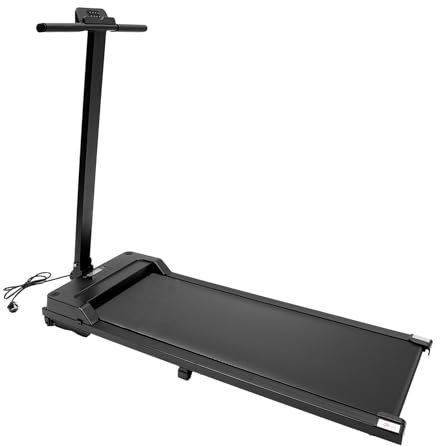 Motorisiertes Laufband Heimtrainer,Elektrische Gehhilfe Walking Pad Laufband mit LED zuhause Motorisierte Laufmatte Desktop-Laufband für Zuhause, Büro und Fitnessstudio（Schwarz）