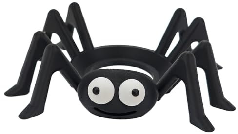 Para Alexa Echo Dot 4ª / 5ª Gen Soporte Altavoz Inteligente, Bluetooth Con Forma de Araña de Halloween Amplificador Decorativo (Ojos Negros)