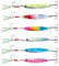 6 PCS Hard Metal Sea Fishing Spinners Set,Spinner Fishing Lures Fishing Spoons Lure Baits for Bass Mackerel Trout 21g