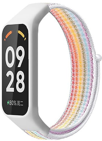 FYISWHO Breathable Sport Armband für Xiaomi Smart Band 8 Active, Nylon Armbänder Uhrenarmband, Ersatzarmband für Redmi Smart Band 2