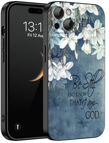 HQUSZPT Compatiable for iPhone 16 Case,Designed for iPhone case 16,Update Full Prtection Camera System,Slim Shockproof Protective Cover,Christian Quotes Bible Verse Psalm 46:10