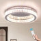 Fintonglan 17,7“ Dimmbare Kristall LED Deckenleuchten Moderne Runde Kronleuchter Deckenleuchten Leuchten Low Profile Deckenleuchte mit Fernbedienung für Wohnzimmer Esszimmer Küche 48W