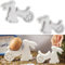 ALEFBET Silikonformen Gießformen, Silikonform Ostern Hase, Silikon Gießform Ostern Kaninchen, Gipsformen zum Gießen, Epoxidharz Formen Ostern Dekorationen（Kaninchen-Kinderwagen 2 Stück）