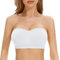 Cavotor Strapless Push Up Bra for Women Bandeau Bra Padded Stay Up Non-Slip Silicone Supportive Strapless Bras for Bigger Bust Non Wired Comfort Bralette (White,2XL)