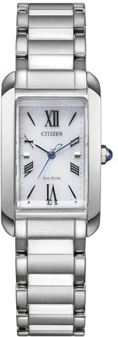 CITIZEN Damen Analog Eco-Drive Uhr mit Edelstahl Armband EW5620-55A