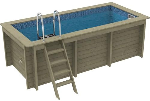 Deep Blue Plastica Nazca 4m x 2m Wooden Pool Package with Argonaut/Endurance Filtration