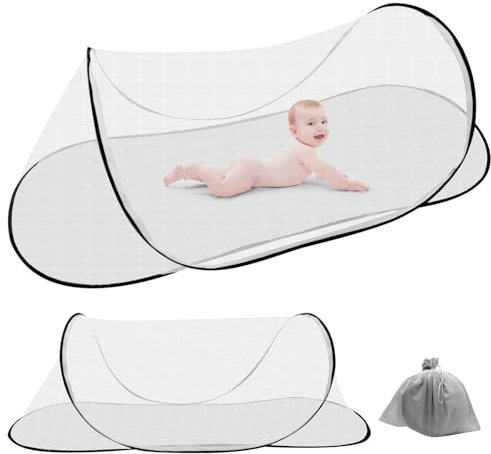 AIMEKE Moustiquaire Pop Up 200 × 80 × 56 cm Moustiquaire Voyage Moustiquaire de Lit Simple Pliable pour la Maison et Le Camping