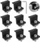 SyiXute 8 Pcs Solar Panel End Clamp 30 mm,Aluminum Solar Panel Z Brackets,Solar Mounting Brackets Kit for Roof/Wall/Boat/Off-Grid/RVs (Black)