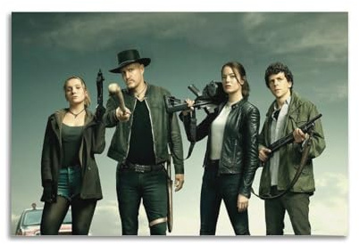 LPAIOERBG Filmposter Zombieland, dekoratives Gemälde, Leinwand, Wandposter und Kunstdruck, moderne Familienschlafzimmer-Dekoration, Poster, 20 x 30 cm