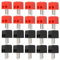 URPIZY Lot de 20 adaptateurs de haut-parleur DIN 2 broches - Raccord à vis - Rouge et noir - Accessoires de connecteur audio vidéo - Compatible avec home cinéma, système audio, TV, boîtier ABS
