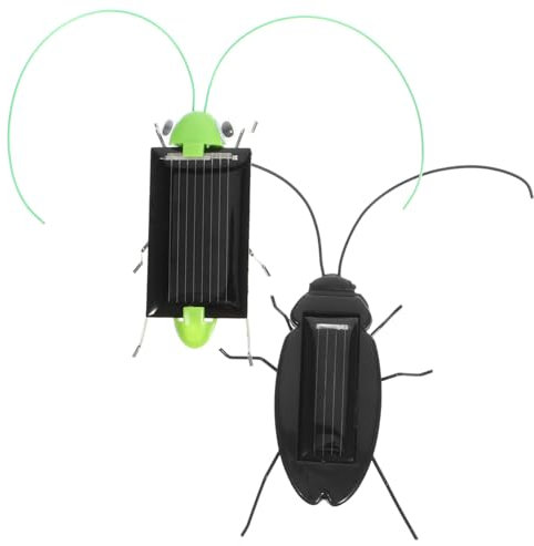 TOYANDONA 2 Stück Solarbetriebenes Insektenspielzeug für Jungen Insekten und für Solar betriebene Fehler Solarenergiespielzeug Solarinsektenspielzeug Heuschrecken