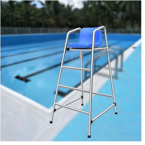 Hohe Rettungsschwimmerstühle, Professionelle Rettungsschwimmerstühle/Schiedsrichter-Beobachtungssitz, Abnehmbarer Aussichtsstuhl, Hoher Rettungsschwimmerstuhl Aus Edelstahl Für Aufstellpools (M (4,9