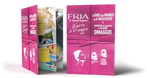 Fria K-Beauty Diario di Viaggio, 6 Maschere Viso Tessuto Biodegradabile