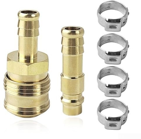 Connecteur de tuyau de compresseur d'air de 10 mm avec collier de serrage automatique pour un débit d'air fiable et anti-fuite