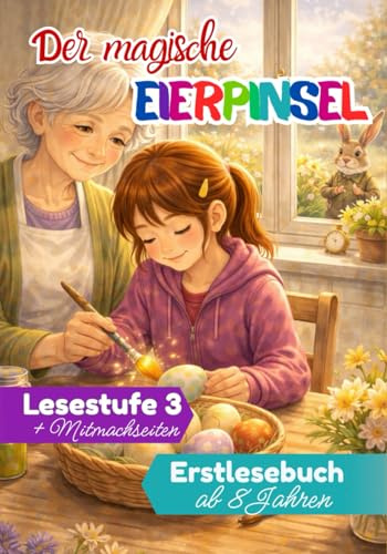 Der magische Eierpinsel – Wie Ostern seine Farben wiederfand: Ostergeschichte ab 8 Jahren · Lesestufe 3 Erstlesebuch mit Mitmachseiten · Kreatives ... & Mitmachen: für Leseanfänger ab 6 Jahren)