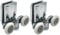 SmoothLY 2 x Twin Bottom Zinc Alloy Shower Door Rollers/Runners/Wheels 23mm Wheel