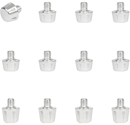 55 Sport X-Type Replacement Studs for adidas Football & Rugby Boots - 12 Pack - Medium (8/11mm) - Silver